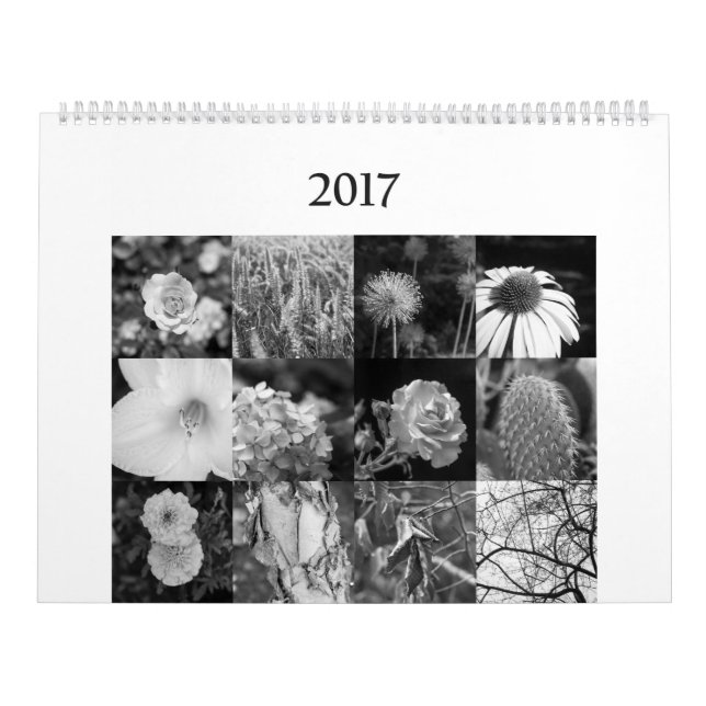 black and white calendar for nature lovers (Cover)