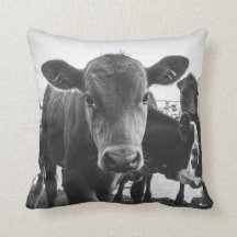 Black and White Calf Pillow