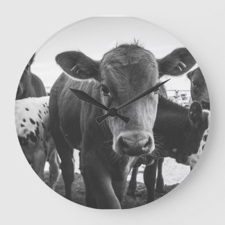 Black and White Calf Wall Clock