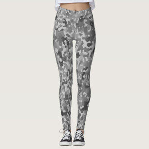 Black and White Camo Pattern Leggings