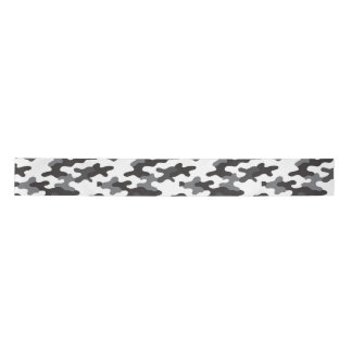 Black and White Camo Satin Ribbon