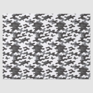 Black and White Camo Tissue Paper