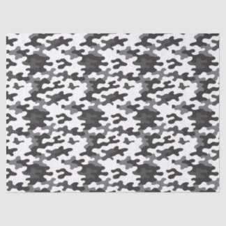 Black and White Camo Tissue Paper