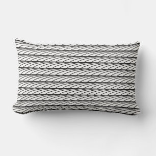 Black And White Camouflage  Abstract Patterns Thro Lumbar Cushion