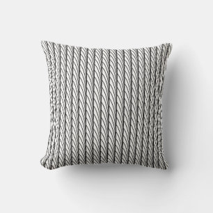 Black And White Camouflage Cool Abstract Patterns Cushion