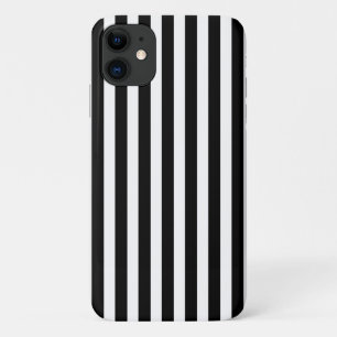 Black and white candy stripes iPhone 11 case