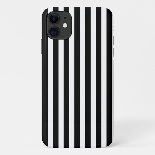 Black and white candy stripes Case-Mate iPhone case (Back)