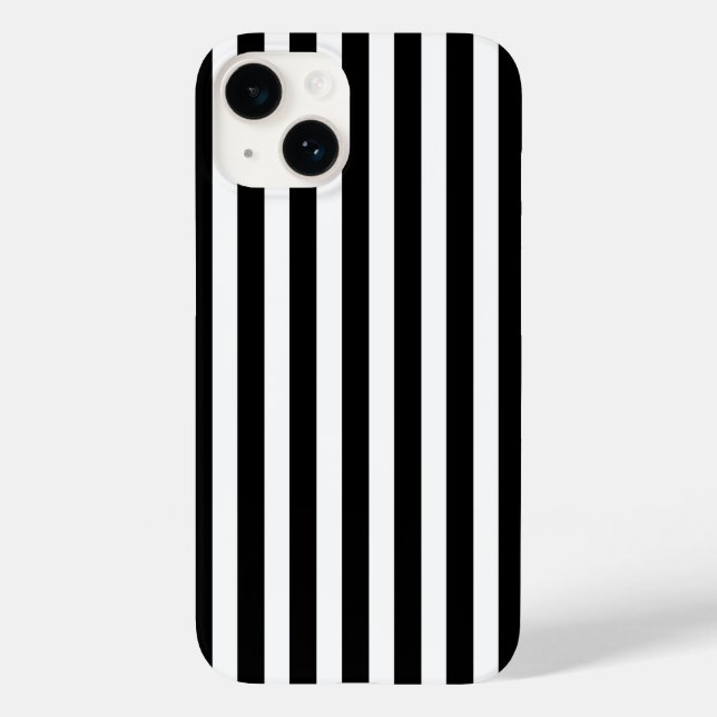 Black and white candy stripes Case-Mate iPhone case (Back)