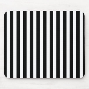 Black and white candy stripes mouse mat