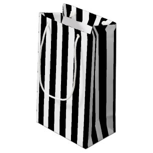 Black and white candy stripes small gift bag
