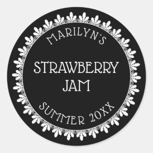 Black and White Canning Label Stickers