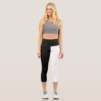 Black and White Capri Leggings