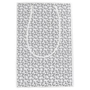 Black and White Capybara  Medium Gift Bag