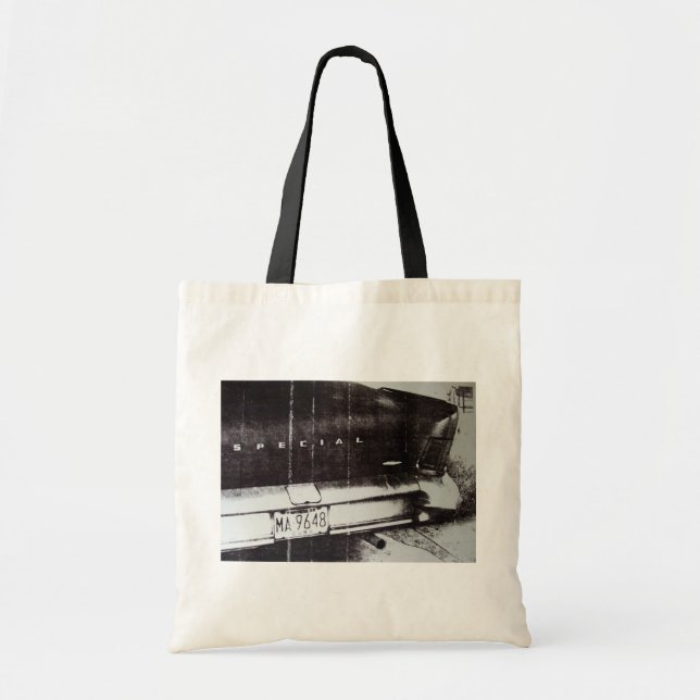 Black and white car tote bag (Front)