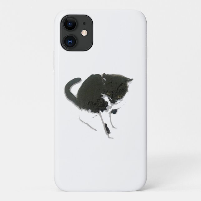 Black and White Cat Art Case-Mate iPhone Case (Back)