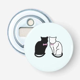 Black and White Cat Bottle Opener