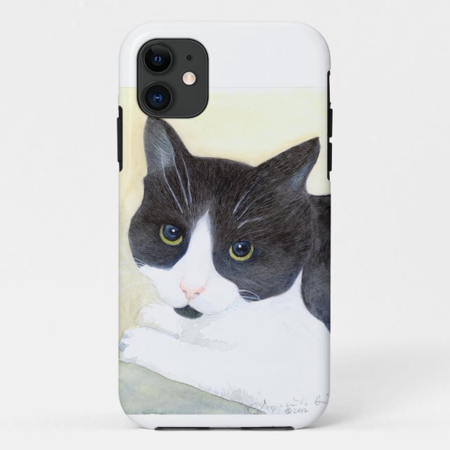 Black and White Cat Case-Mate iPhone Case (Back)