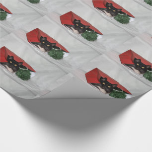 Black and white cat Christmas Wrapping Paper