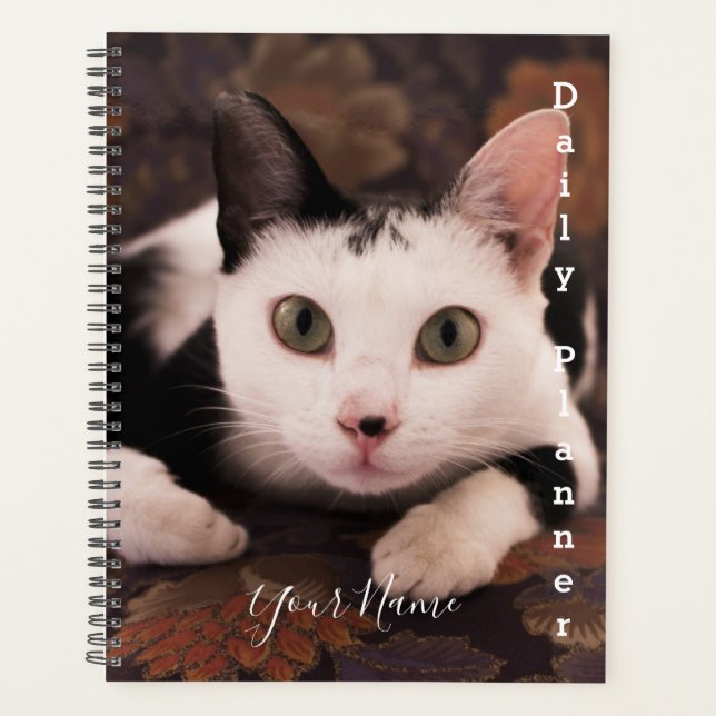 Black and White Cat - Daily Planner- HAMbWG Planner (Front)