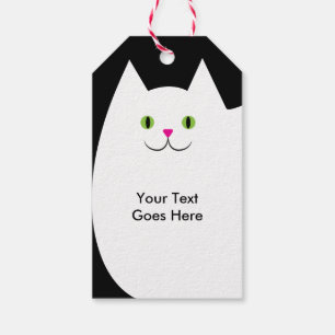 Black and White Cat Design Gift Tags
