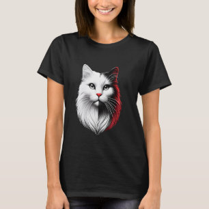 Black and white cat face T-Shirt