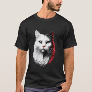 Black and white cat face T-Shirt