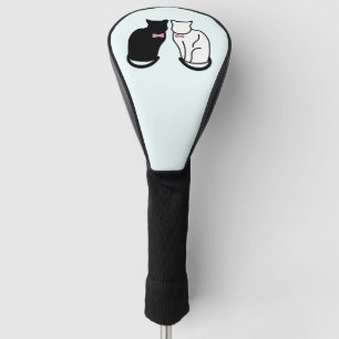 Black and White Cat Golf Head Cover