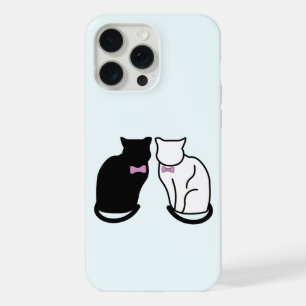 Black and White Cat iPhone 15 Pro Max Case