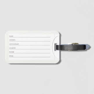 Black and White Cat Luggage Tag