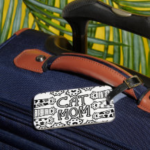 Black and white cat mum with cat paws