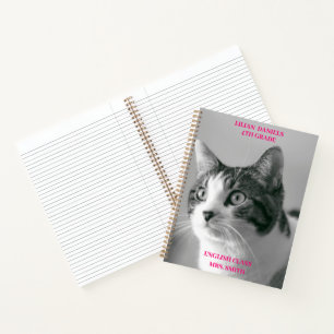 Black and White Cat  Notebook