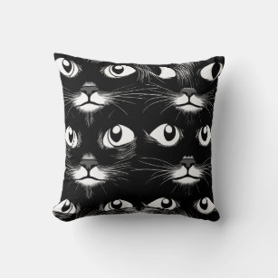 Black and White Cat Pillow: A Cosy and Cute Gift  Cushion