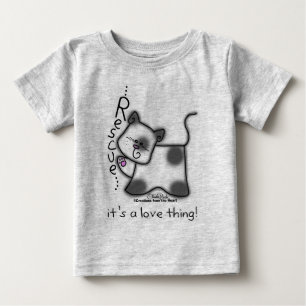 Black and white cat RESCUE...it's a love thing! Baby T-Shirt