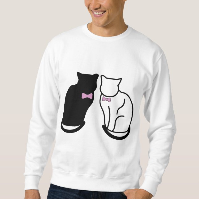 Black and White Cat Sweatshirt (Front)