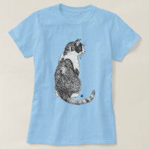 Black and White Cat T-shirt