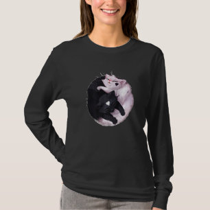 Black And White Cat Yin Yang Animal T-Shirt