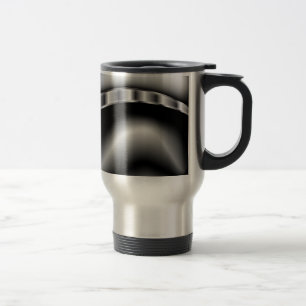 Black and White Caterpillar Travel Mug