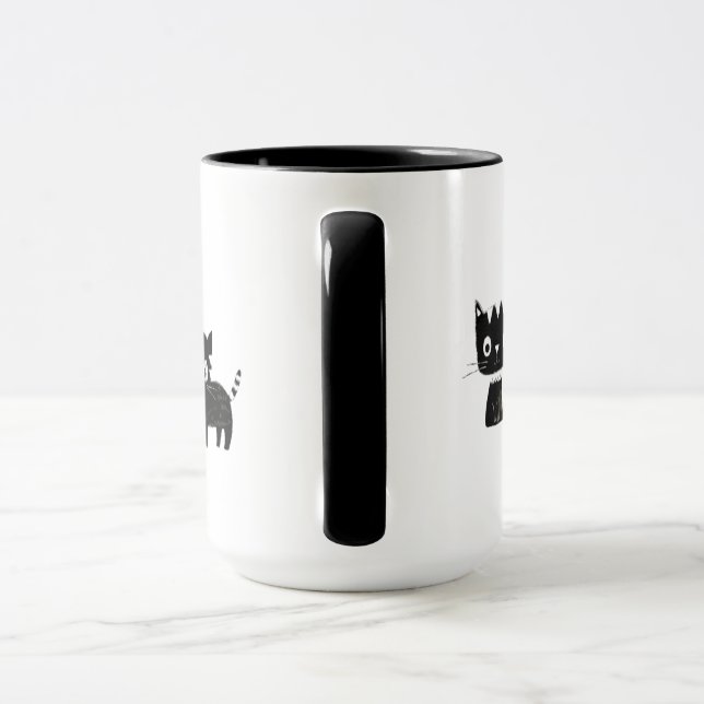 Black and White Cats 15oz Mug (Handle)