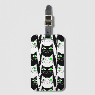 Black and White Cats Luggage Tag