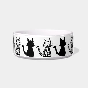 Black and White Cats Pattern Small Bowl