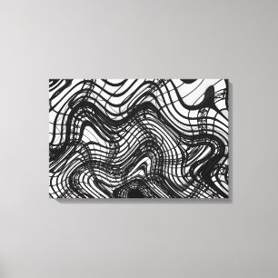 Black And White Ceiling Wavy, 2016 SVP Images Canvas Print