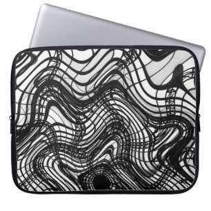 Black And White Ceiling Wavy, 2016 SVP Images Laptop Sleeve