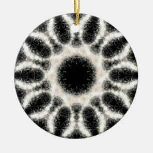 Black and White Ceramic Ornament