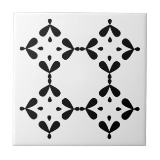 Black and white ceramic tile