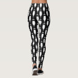 Black and white champagne flute wine glass pattern leggings<br><div class="desc">Black and white champagne flute wine glass pattern leggings. Cute women's tights with modern print. Cool clothing for women. Great for going out,  sports,  yoga,  dance,  running,  Birthday party,  bachelorette,  wedding,  girls night out,  bridal shower and more.</div>