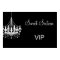 Black and White Chandelier Sweet 16 VIP Banner
