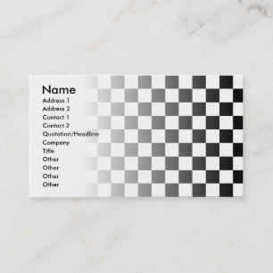 Black and White Check Business Card
