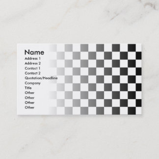 Black and White Check Business Card