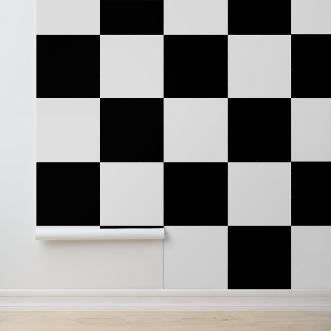 Black and White Check Custom Colour Wallpaper (Application)