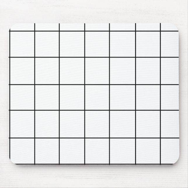 Black and White Check Mouse Mat (Front)